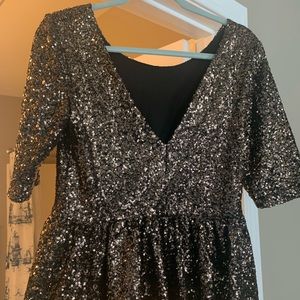 Sparkly peplum shirt.